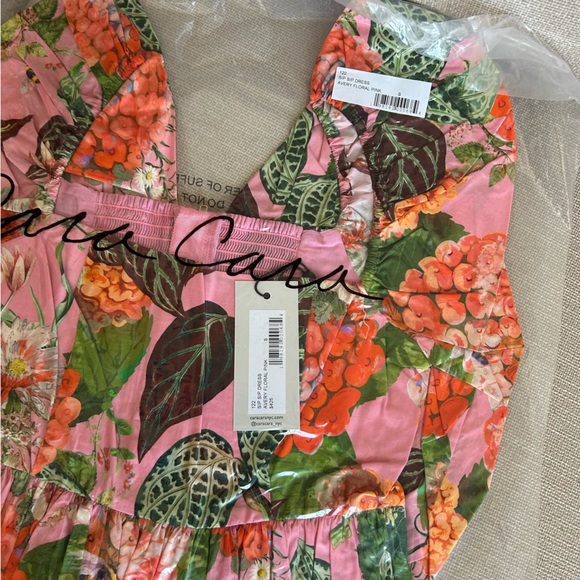 NEW Cara Cara Sip Sip Mini Dress - Avery Floral Pink Causal Cocktail Cotton - Picture 6 of 8